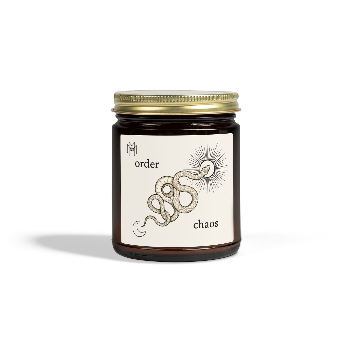 Chaos into Order Snake Candle — Eco Coconut Apricot Wax (9oz)